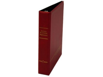 Deluxe Red Estate Planning Binder - 1" Round Ring